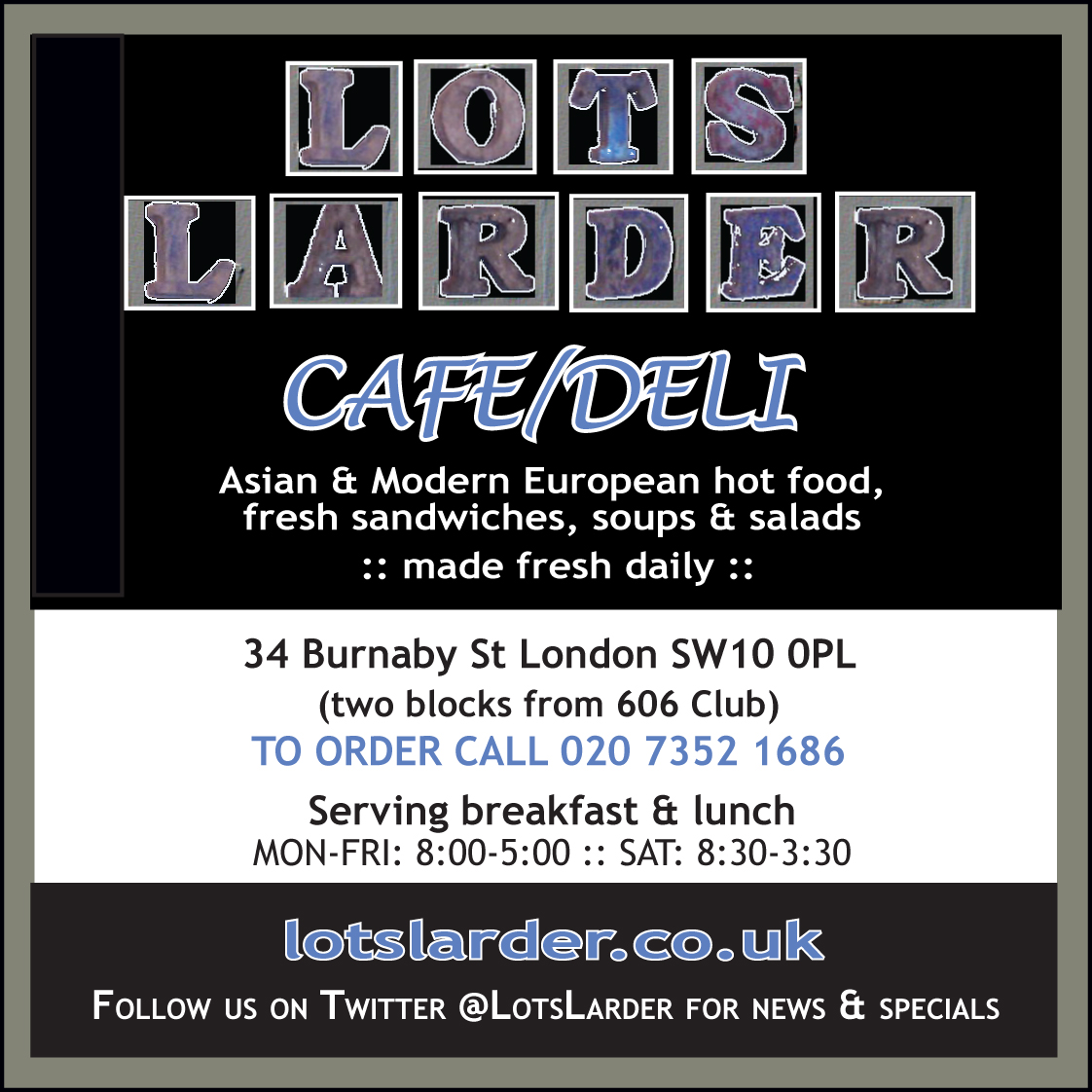 Lots Larder Cafe Deli Chelsea London UK